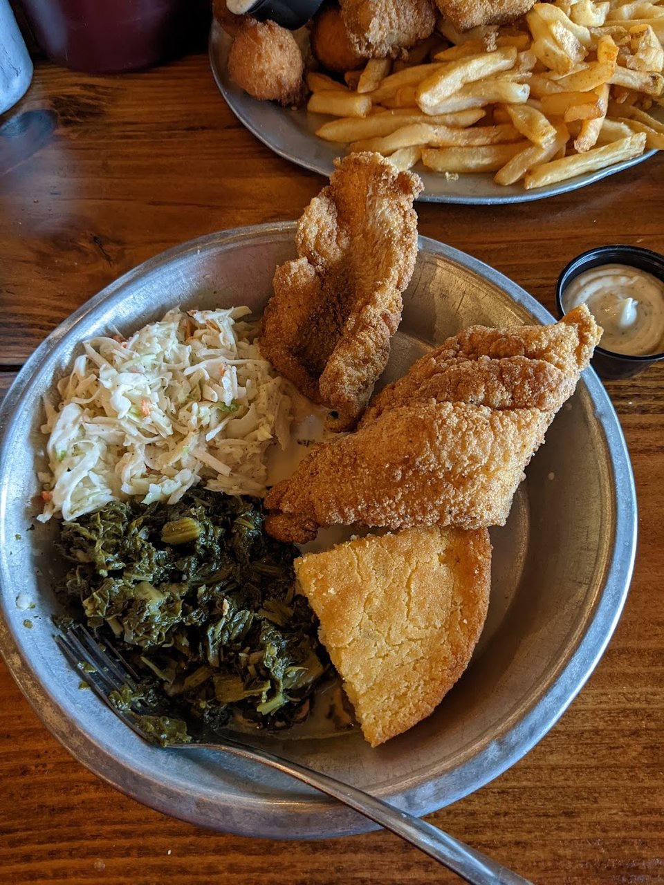 Catfish Greens & Coleslaw